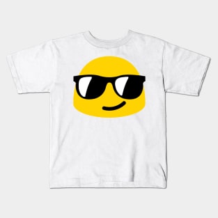 Coolface Sunglasses Face Emoticon Kids T-Shirt